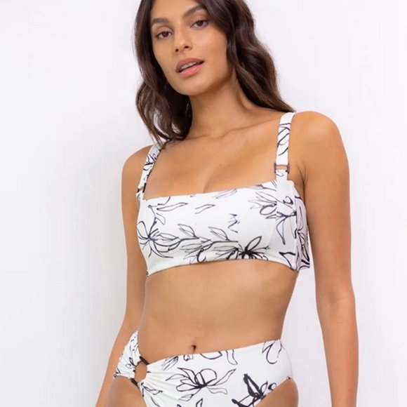 Revel Rey Hunter Bikini Top Noir Floral Size XS - Picture 2 of 4